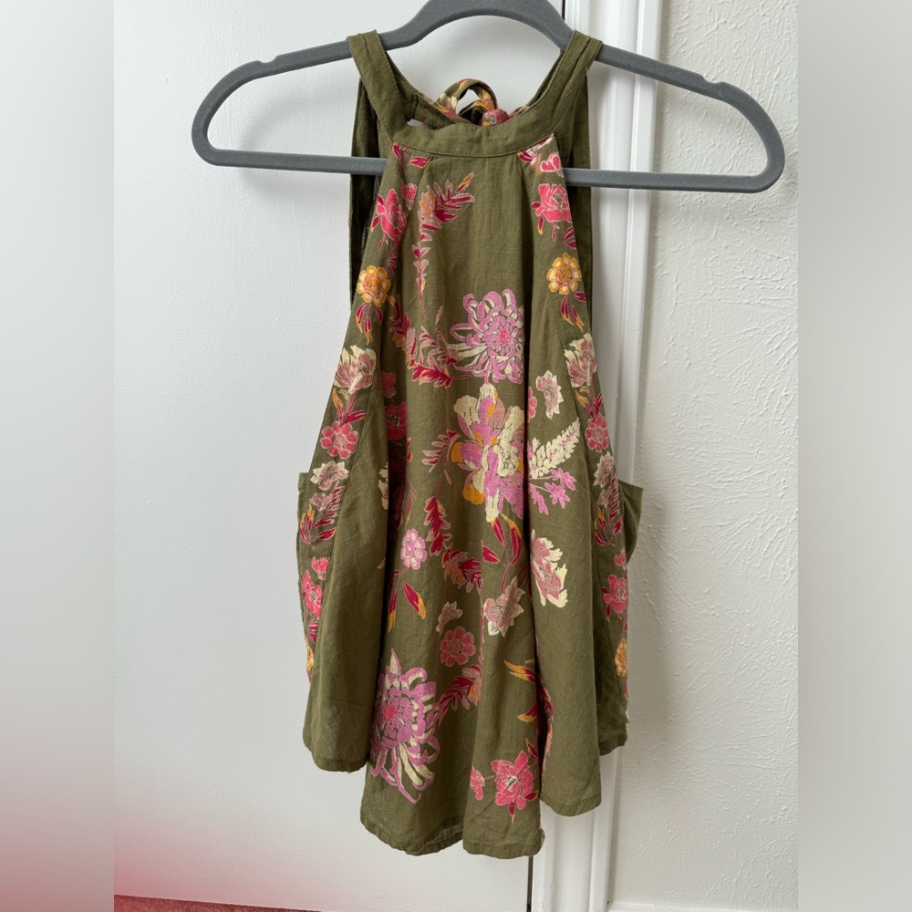 Free People Floral Sleeveless Top | XS